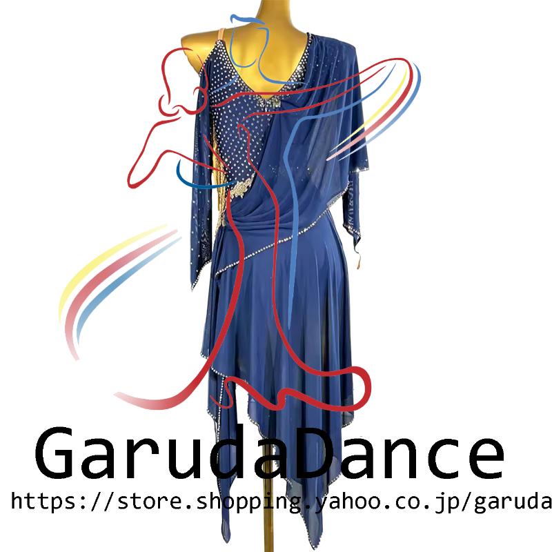 Garuda SHOP　社交ダンス高級衣装　セミオーダードレス　ラテン競技高級ドレス パーティードレス　社交ダンス衣装ラテン　 社交ダンス衣装ルンバ 　品番10060_1