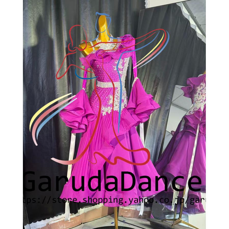 Garuda SHOP　レディース社交ダンス衣装　競技ドレスモダンドレス高級ドレス　発表会用演出服　 高級服　セミオーダー可　スタンダードドレス　品番10127 |  | 02
