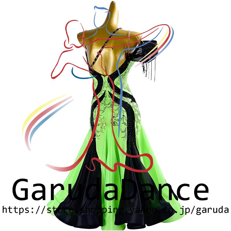 Garuda SHOP　レディース社交ダンス衣装　競技ドレスモダンドレス高級ドレス　発表会用演出服　 高級服　セミオーダー可　スタンダードドレス　品番10129