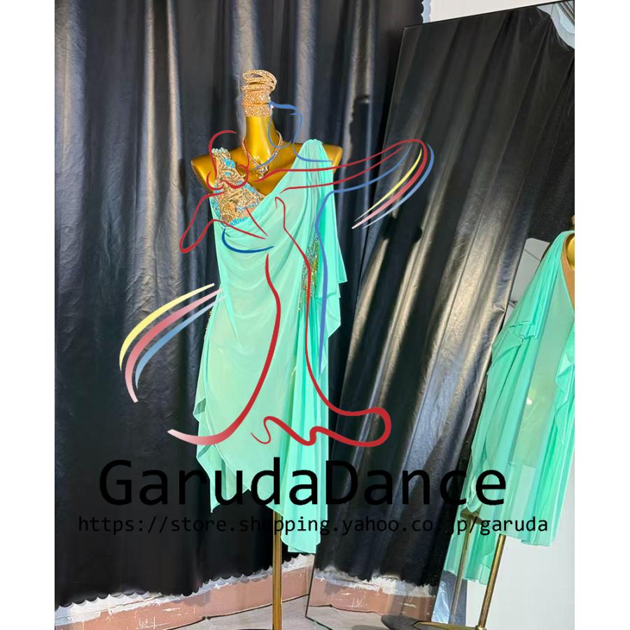 Garuda SHOP　社交ダンス高級衣装　セミオーダードレス　ラテン競技高級ドレス パーティードレス　社交ダンス衣装ラテン　 社交ダンス衣装ルンバ 　品番10143_3