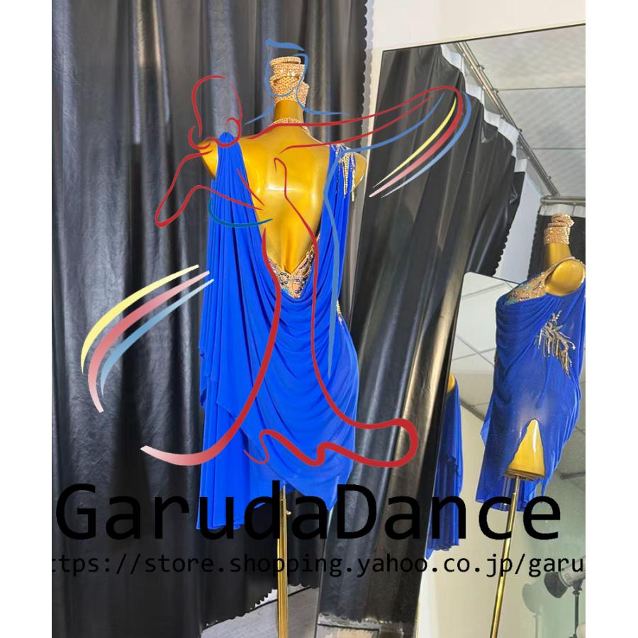 Garuda SHOP　社交ダンス高級衣装　セミオーダードレス　ラテン競技高級ドレス パーティードレス　社交ダンス衣装ラテン　 社交ダンス衣装ルンバ 　品番10143_5