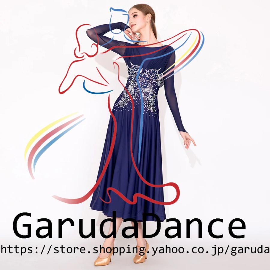 Garuda SHOP　社交ダンス衣装 女性モダンドレス　発表会競技パーティ用ドレス　モダン競技試合ワンピース　スタンダードドレス　 品番10303 |  | 01
