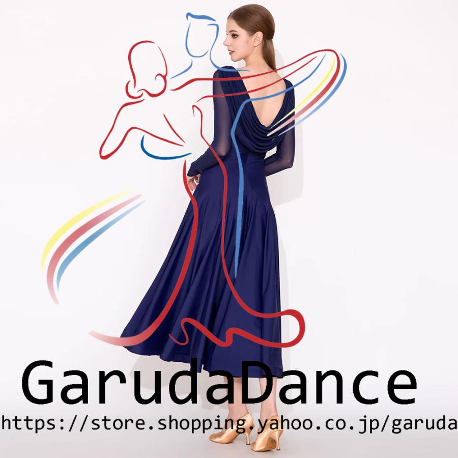 Garuda SHOP　社交ダンス衣装 女性モダンドレス　発表会競技パーティ用ドレス　モダン競技試合ワンピース　スタンダードドレス　 品番10303 |  | 02