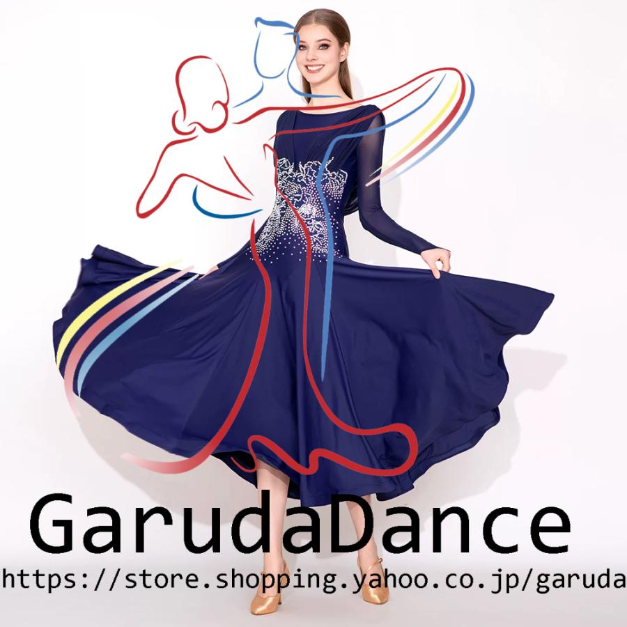 Garuda SHOP　社交ダンス衣装 女性モダンドレス　発表会競技パーティ用ドレス　モダン競技試合ワンピース　スタンダードドレス　 品番10303 |  | 03