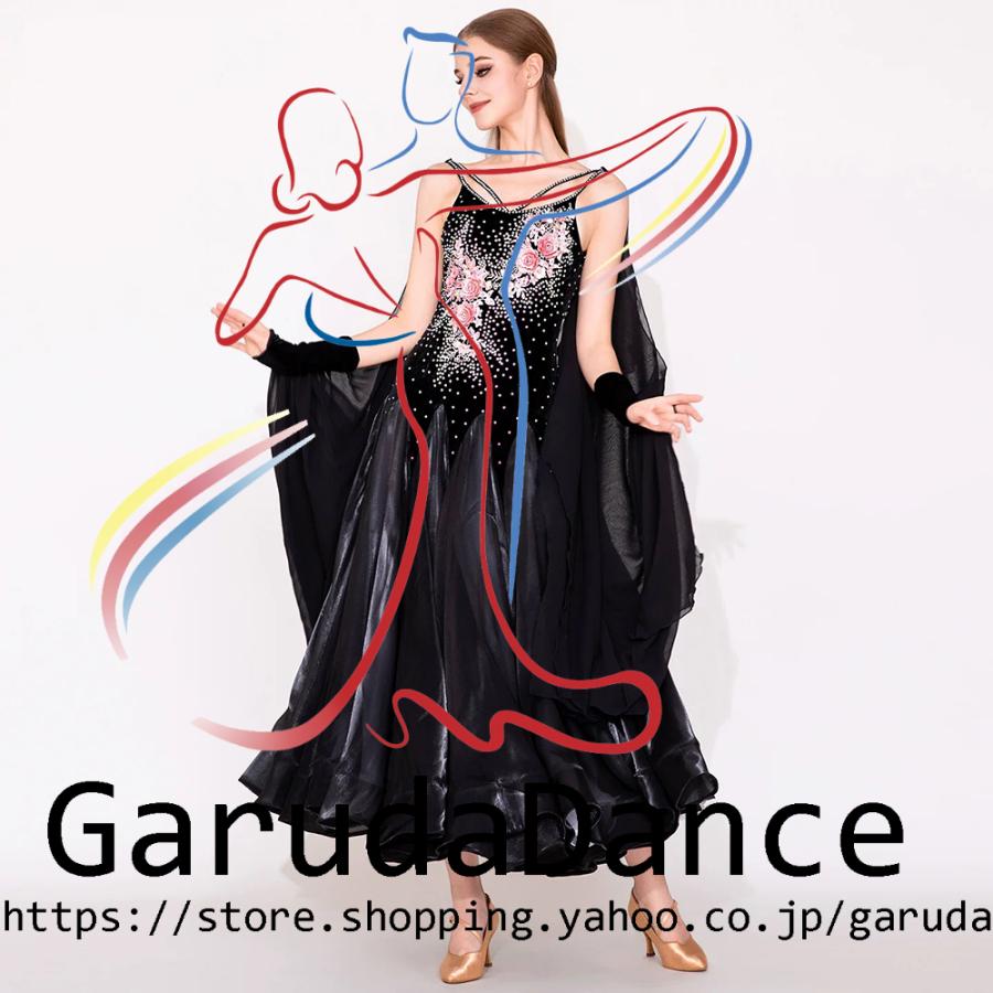 Garuda SHOP レディース社交ダンス衣装 競技ドレスモダンドレス高級ドレス 発表会用演出服  高級服 セミオーダー可 スタンダードドレス 品番10310の画像