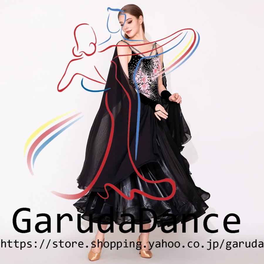 Garuda SHOP レディース社交ダンス衣装 競技ドレスモダンドレス高級ドレス 発表会用演出服  高級服 セミオーダー可 スタンダードドレス 品番10310の画像