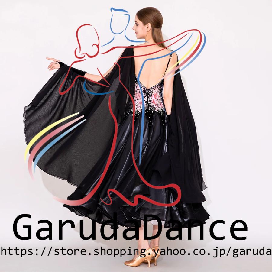 Garuda SHOP レディース社交ダンス衣装 競技ドレスモダンドレス高級ドレス 発表会用演出服  高級服 セミオーダー可 スタンダードドレス 品番10310の画像