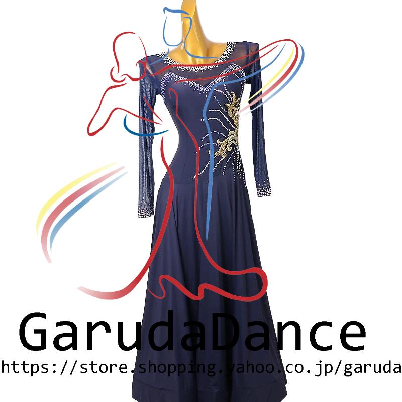 Garuda SHOP　レディース社交ダンス衣装　モダンドレス　パーティードレス　ダンス練習ドレス　大きいサイズ　スタンダードドレス　セミオーダー可　品番10312 |  | 01