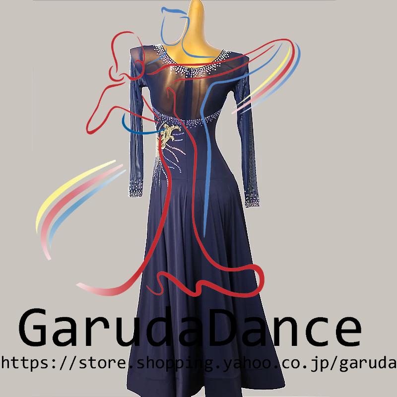 Garuda SHOP　レディース社交ダンス衣装　モダンドレス　パーティードレス　ダンス練習ドレス　大きいサイズ　スタンダードドレス　セミオーダー可　品番10312 |  | 02