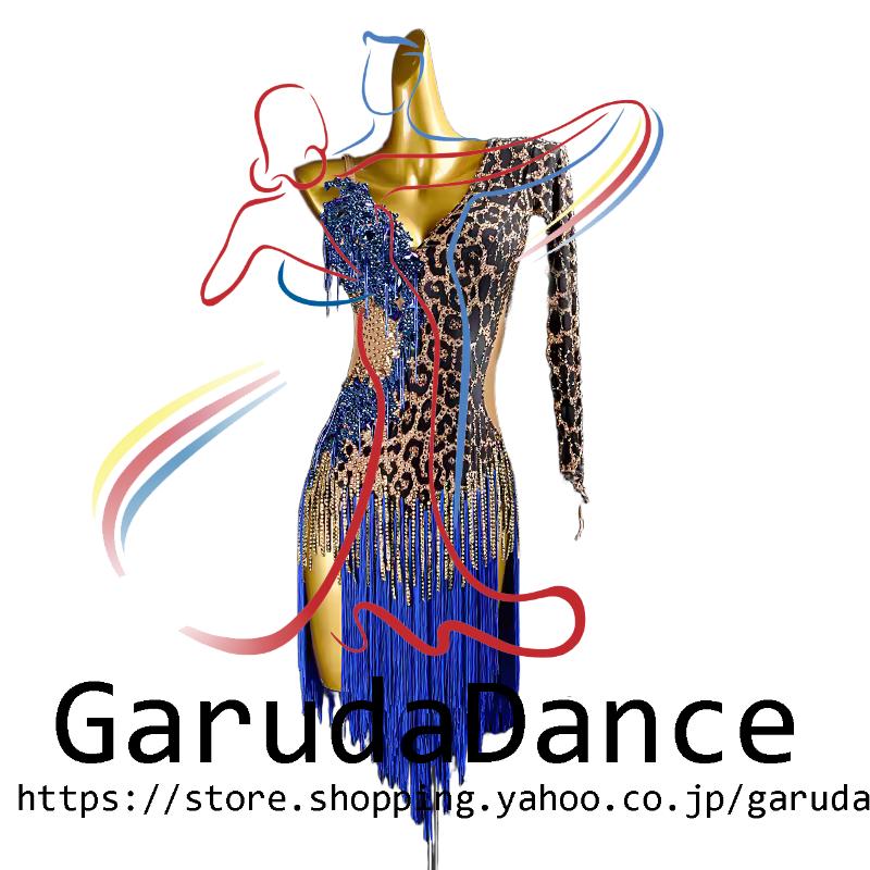 Garuda SHOP　社交ダンス高級衣装　セミオーダードレス　ラテン競技高級ドレス パーティードレス　社交ダンス衣装ラテン　 社交ダンス衣装ルンバ 　品番10331_2