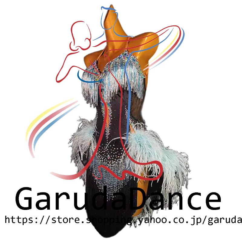 Garuda SHOP　社交ダンス高級衣装　セミオーダードレス　ラテン競技高級ドレス パーティードレス　社交ダンス衣装ラテン　 社交ダンス衣装ルンバ 　品番10334_1