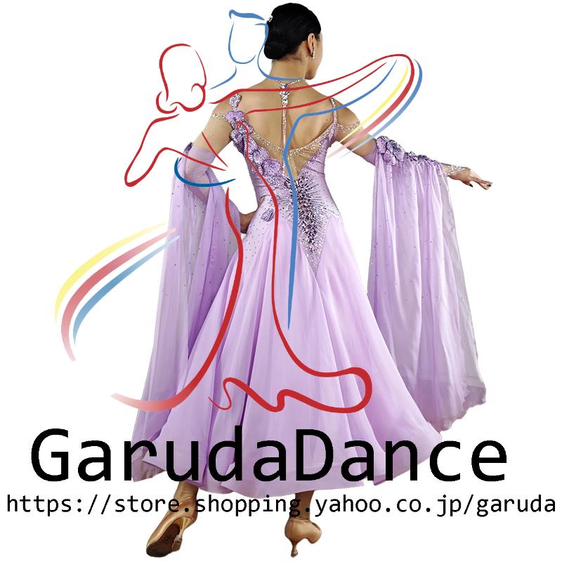 Garuda SHOP　レディース社交ダンス衣装　競技ドレスモダンドレス高級ドレス　発表会用演出服　 高級服　セミオーダー可　スタンダードドレス　品番10400_1