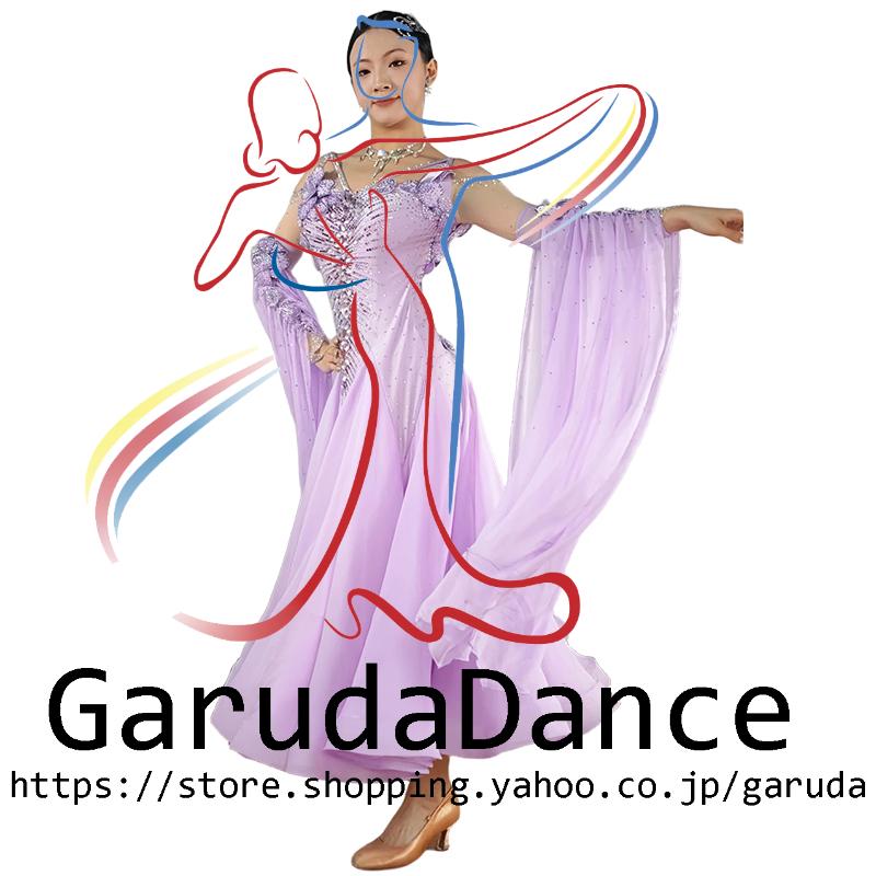 Garuda SHOP　レディース社交ダンス衣装　競技ドレスモダンドレス高級ドレス　発表会用演出服　 高級服　セミオーダー可　スタンダードドレス　品番10400_2