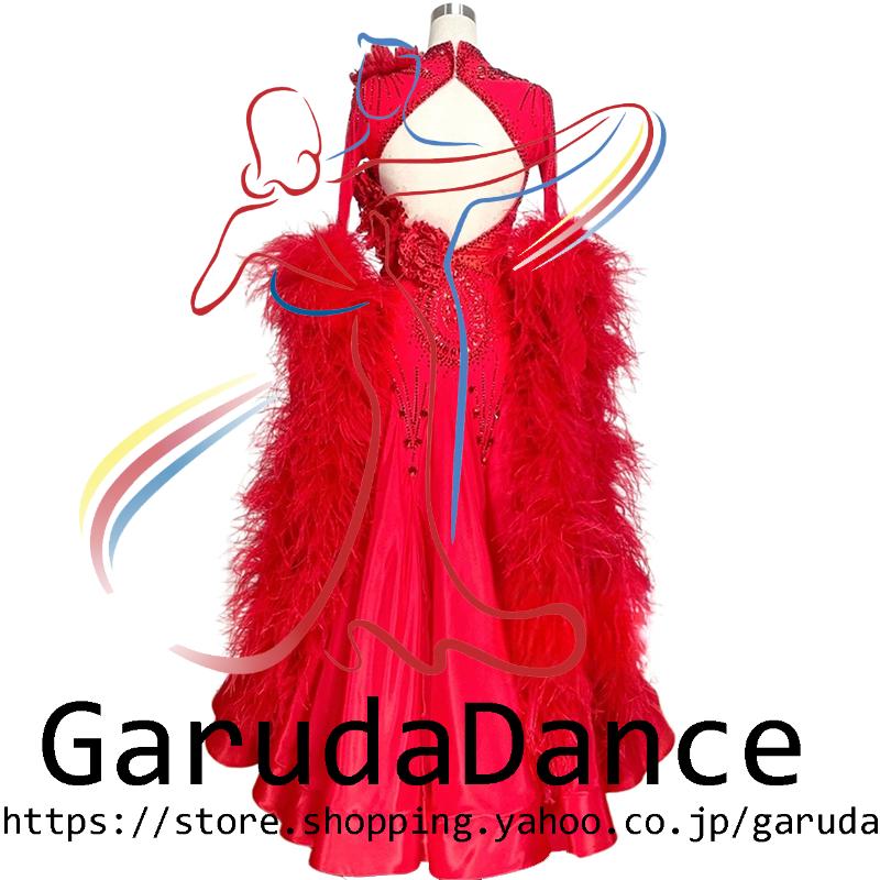 Garuda SHOP　レディース社交ダンス衣装　競技ドレスモダンドレス高級ドレス　発表会用演出服　 高級服　セミオーダー可　スタンダードドレス　品番10454_2