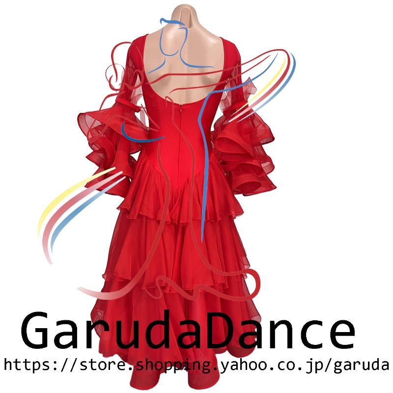Garuda SHOP レディース社交ダンス衣装 モダンドレス パーティードレス 