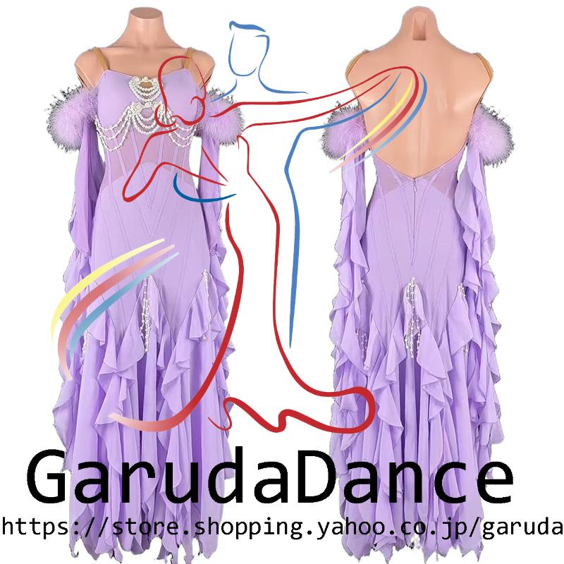 Garuda SHOP　社交ダンス高級衣装　セミオーダードレス　ラテン競技高級ドレス パーティードレス　社交ダンス衣装ラテン　 社交ダンス衣装ルンバ 　品番10576_1