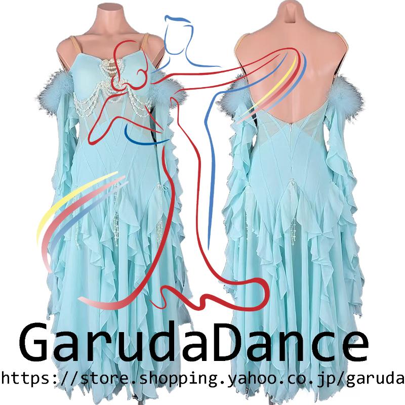 Garuda SHOP　社交ダンス高級衣装　セミオーダードレス　ラテン競技高級ドレス パーティードレス　社交ダンス衣装ラテン　 社交ダンス衣装ルンバ 　品番10576_2