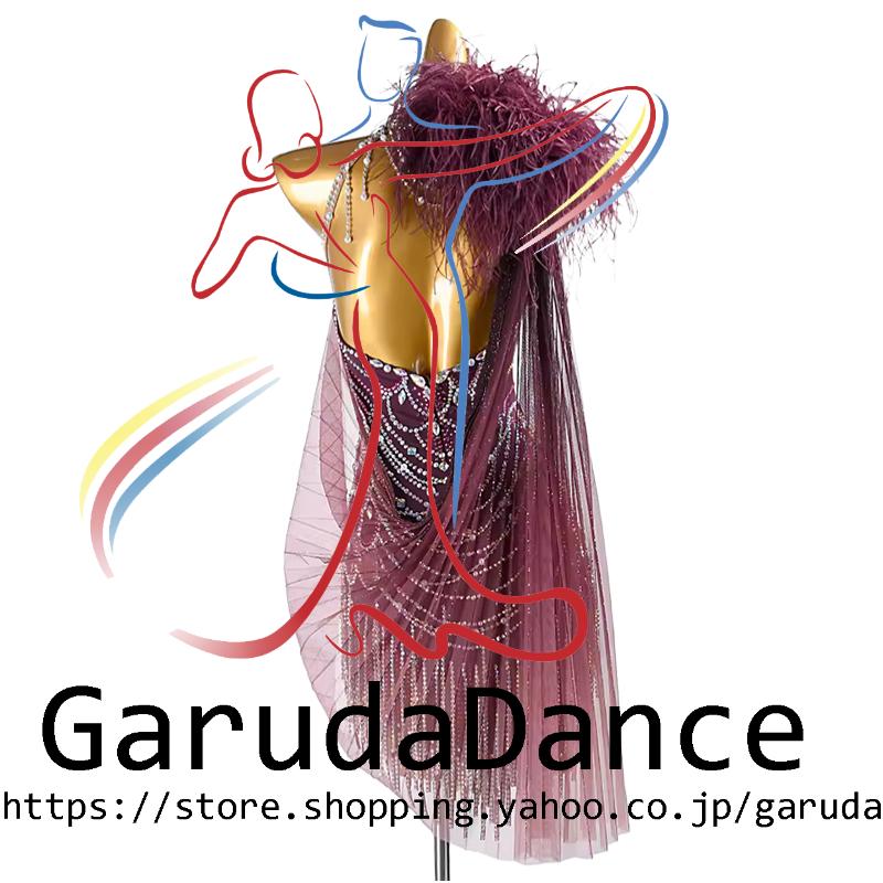 Garuda SHOP　社交ダンス高級衣装　セミオーダードレス　ラテン競技高級ドレス パーティードレス　社交ダンス衣装ラテン　 社交ダンス衣装ルンバ 　品番10641_2