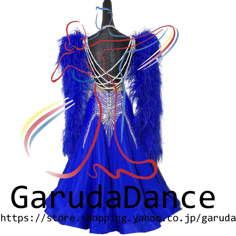 Garuda SHOP　レディース社交ダンス衣装　競技ドレスモダンドレス高級ドレス　発表会用演出服　 高級服　セミオーダー可　スタンダードドレス　品番10688_2