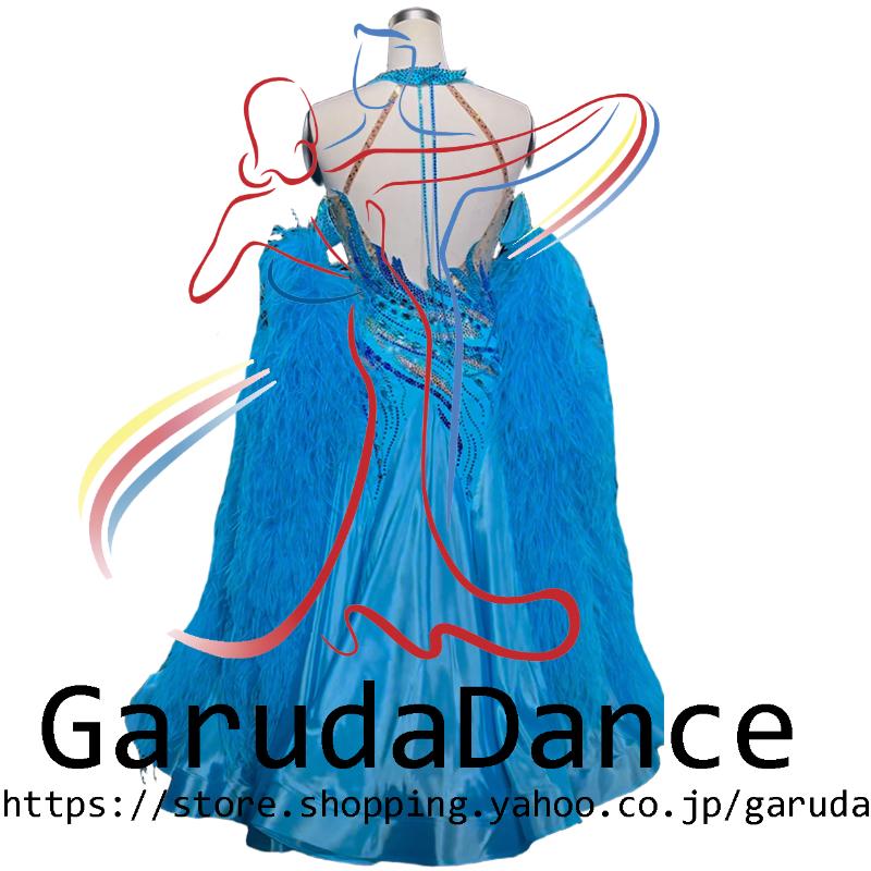 Garuda SHOP　レディース社交ダンス衣装　競技ドレスモダンドレス高級ドレス　発表会用演出服　 高級服　セミオーダー可　スタンダードドレス　品番10703_1