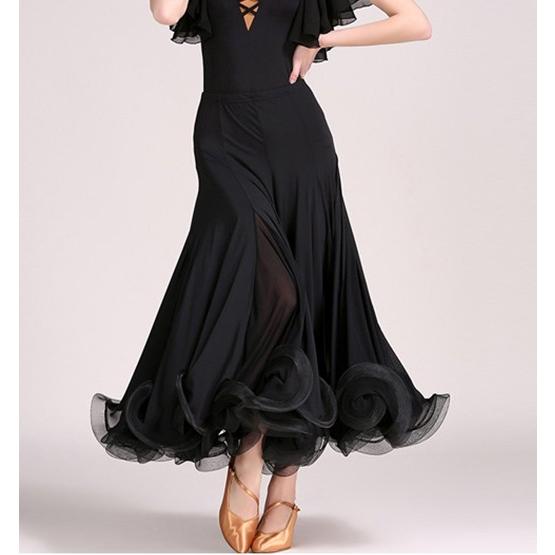 Garuda SHOP　社交ダンス衣装　モダンロングスカート　5色展開　練習競技着 デモ用  レッスンウエア　シンプル上品新品　スカートの単品　品番1074 |  | 01