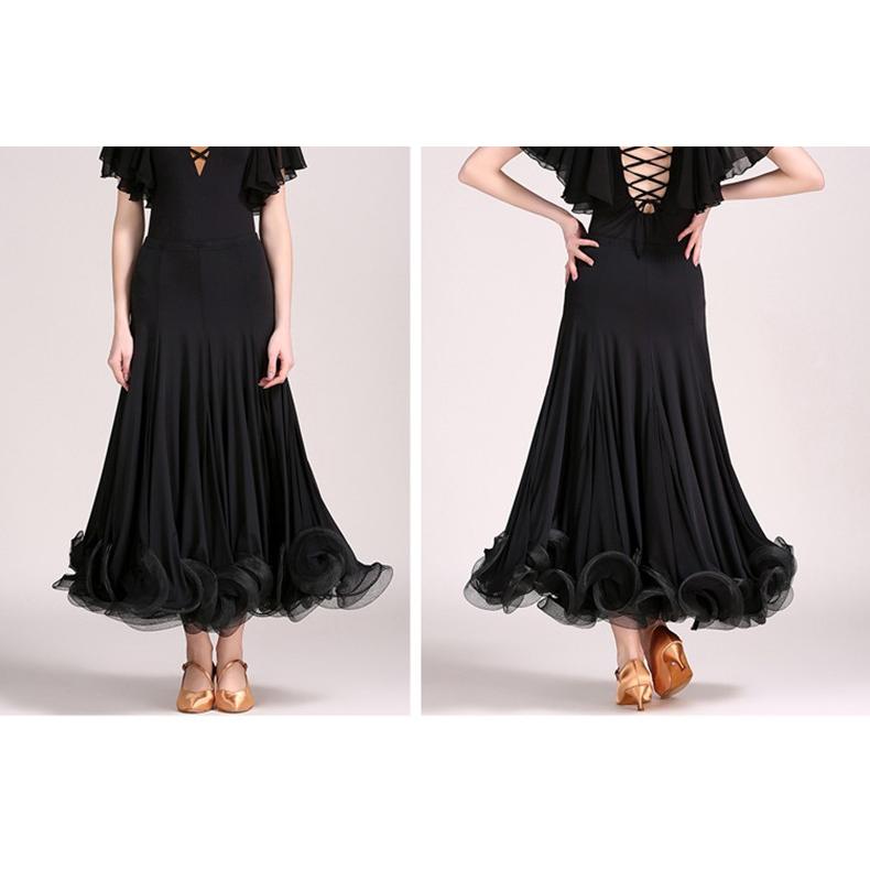 Garuda SHOP　社交ダンス衣装　モダンロングスカート　5色展開　練習競技着 デモ用  レッスンウエア　シンプル上品新品　スカートの単品　品番1074 |  | 02