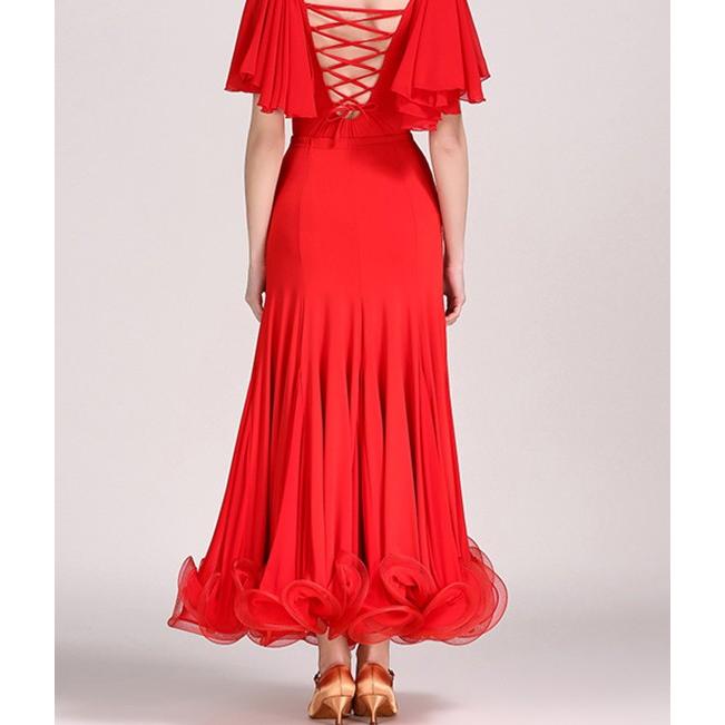 Garuda SHOP　社交ダンス衣装　モダンロングスカート　5色展開　練習競技着 デモ用  レッスンウエア　シンプル上品新品　スカートの単品　品番1074 |  | 04