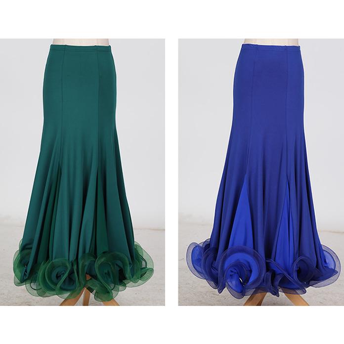 Garuda SHOP　社交ダンス衣装　モダンロングスカート　5色展開　練習競技着 デモ用  レッスンウエア　シンプル上品新品　スカートの単品　品番1074 |  | 07