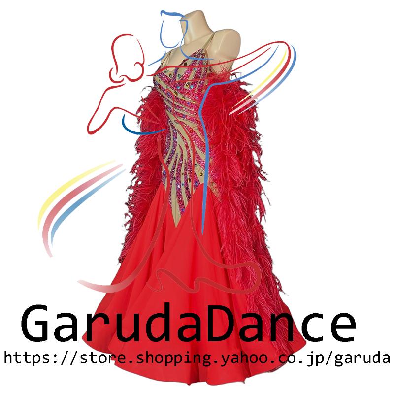 Garuda SHOP　レディース社交ダンス衣装　競技ドレスモダンドレス高級ドレス　発表会用演出服　 高級服　セミオーダー可　スタンダードドレス　品番10766_1