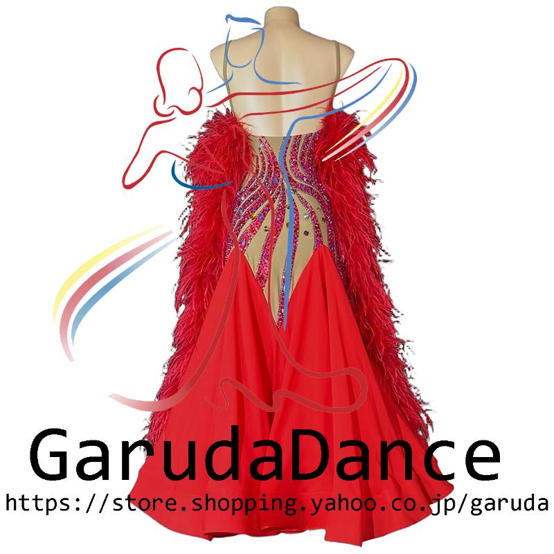 Garuda SHOP　レディース社交ダンス衣装　競技ドレスモダンドレス高級ドレス　発表会用演出服　 高級服　セミオーダー可　スタンダードドレス　品番10766_2