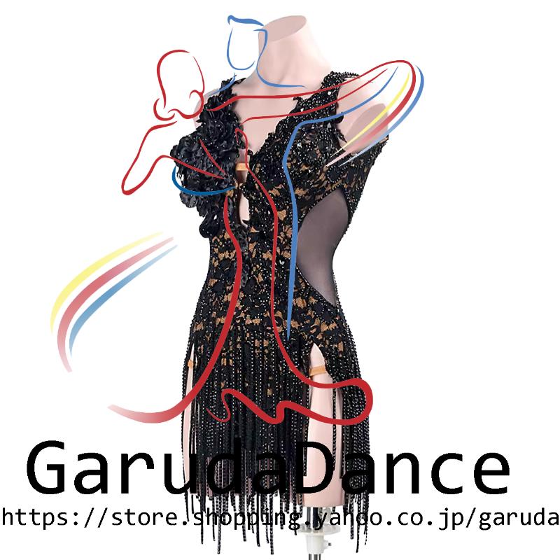 Garuda SHOP　社交ダンス高級衣装　セミオーダードレス　ラテン競技高級ドレス パーティードレス　社交ダンス衣装ラテン　 社交ダンス衣装ルンバ 　品番10785