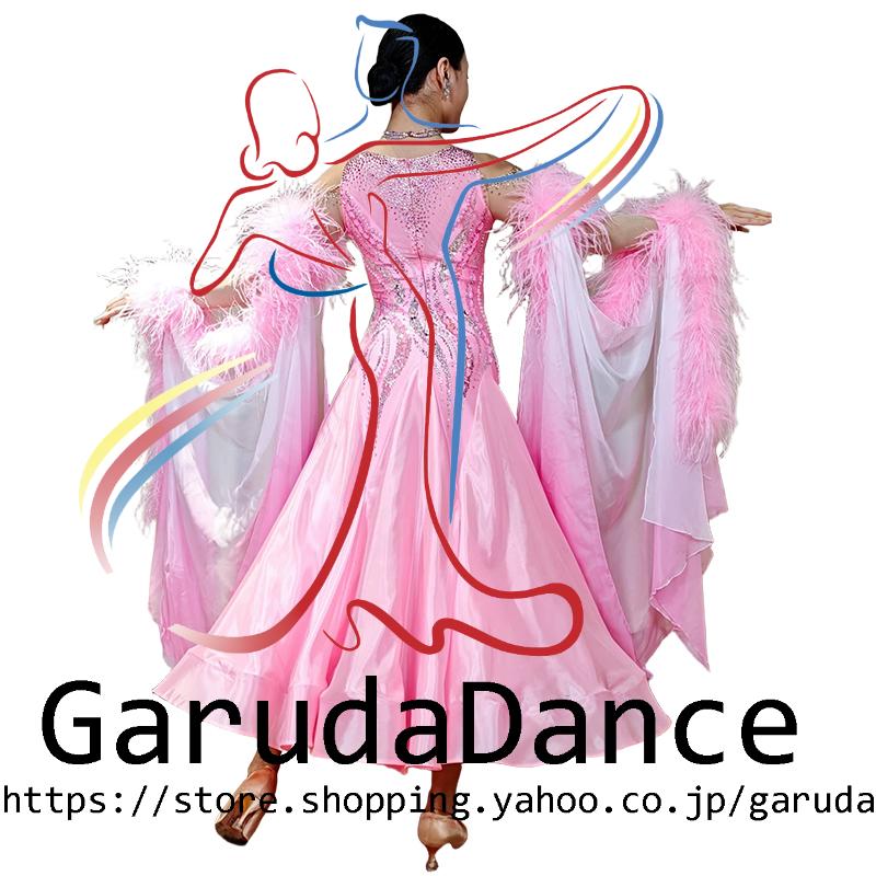 Garuda SHOP　レディース社交ダンス衣装　競技ドレスモダンドレス高級ドレス　発表会用演出服　 高級服　セミオーダー可　スタンダードドレス　品番10806_1