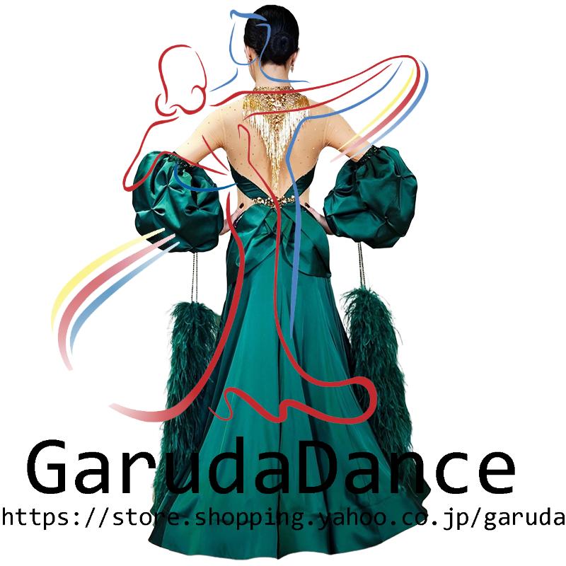 Garuda SHOP　レディース社交ダンス衣装　競技ドレスモダンドレス高級ドレス　発表会用演出服　 高級服　セミオーダー可　スタンダードドレス　品番10939_2