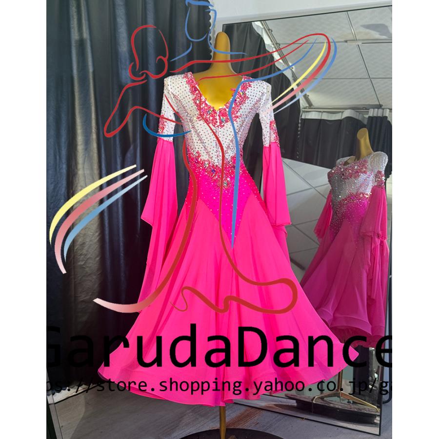 Garuda SHOP レディース社交ダンス衣装 競技ドレスモダンドレス高級