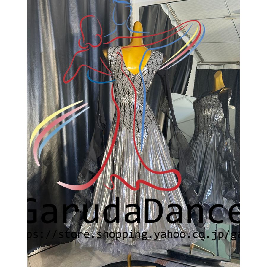 Garuda SHOP　レディース社交ダンス衣装　競技ドレスモダンドレス高級ドレス　発表会用演出服　 高級服　セミオーダー可　スタンダードドレス　品番10978_1