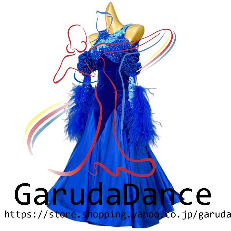 Garuda SHOP　レディース社交ダンス衣装　競技ドレスモダンドレス高級ドレス　発表会用演出服　 高級服　セミオーダー可　スタンダードドレス　品番11012_2