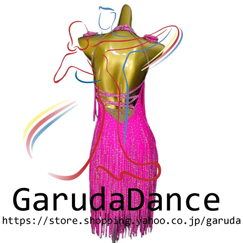 Garuda SHOP　社交ダンス高級衣装　セミオーダードレス　ラテン競技高級ドレス パーティードレス　社交ダンス衣装ラテン　 社交ダンス衣装ルンバ 　品番11018_1