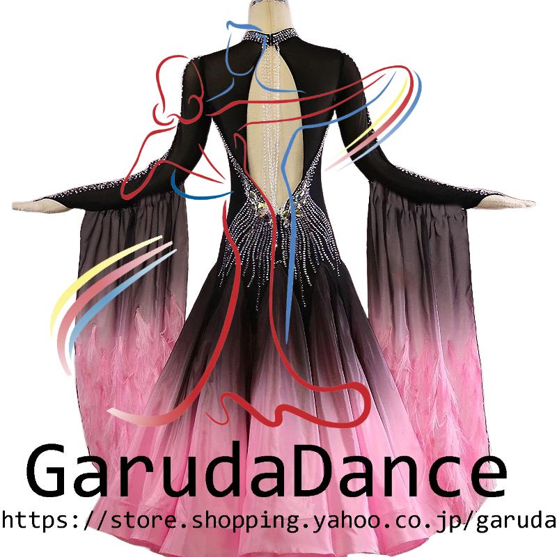Garuda SHOP　レディース社交ダンス衣装　競技ドレスモダンドレス高級ドレス　発表会用演出服　 高級服　セミオーダー可　スタンダードドレス　品番11080_1