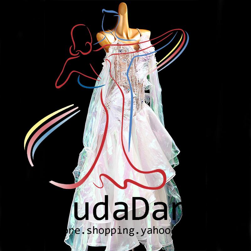 Garuda SHOP　レディース社交ダンス衣装　競技ドレスモダンドレス高級ドレス　発表会用演出服　 高級服　セミオーダー可　スタンダードドレス　品番11149