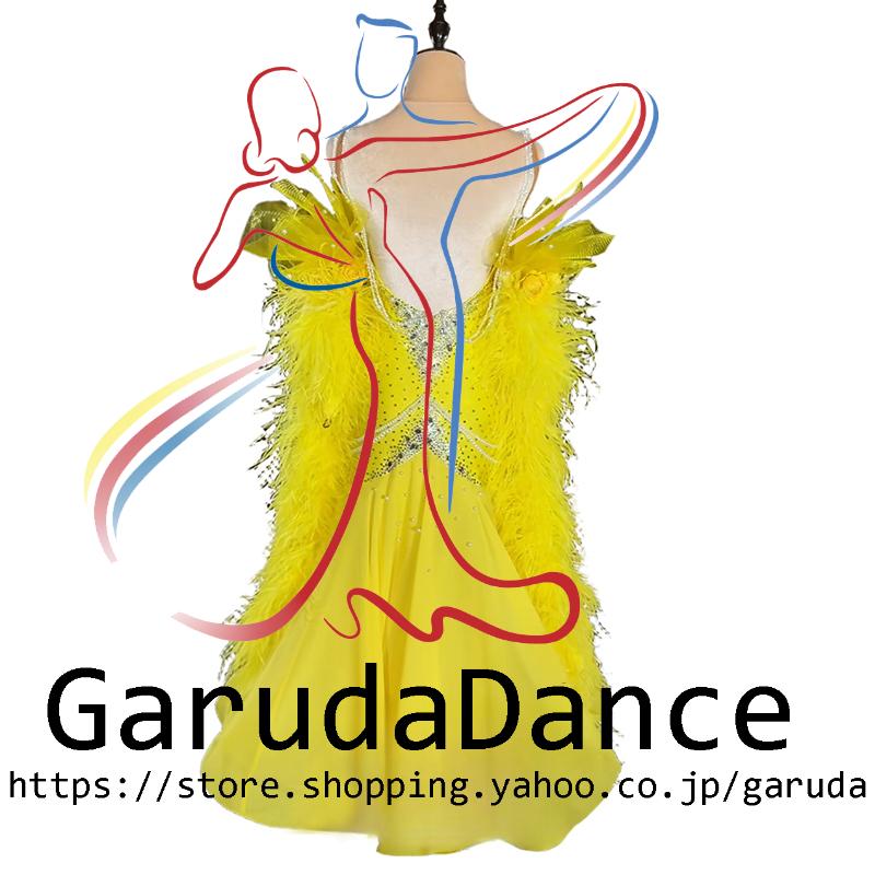 Garuda SHOP　レディース社交ダンス衣装　競技ドレスモダンドレス高級ドレス　発表会用演出服　 高級服　セミオーダー可　スタンダードドレス　品番11152_1