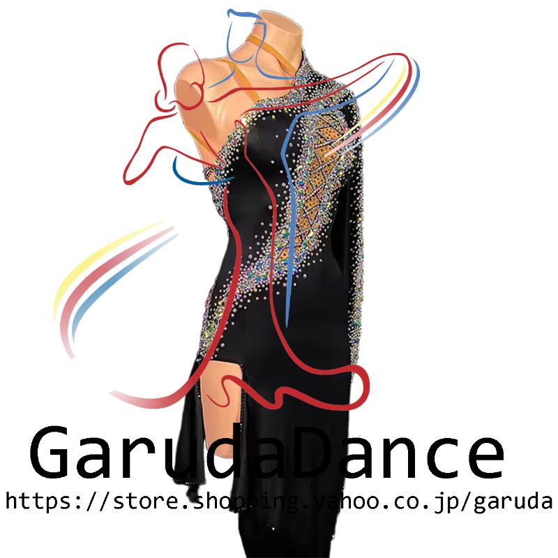 Garuda SHOP　社交ダンス高級衣装　セミオーダードレス　ラテン競技高級ドレス パーティードレス　社交ダンス衣装ラテン ルンバ 品番11164_1