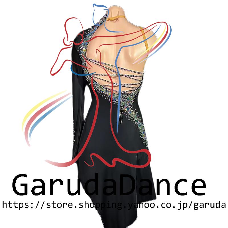 Garuda SHOP　社交ダンス高級衣装　セミオーダードレス　ラテン競技高級ドレス パーティードレス　社交ダンス衣装ラテン ルンバ 品番11164_2