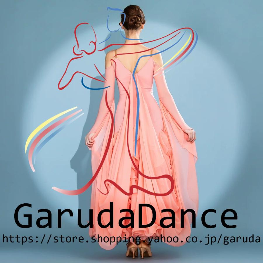 Garuda SHOP　社交ダンス衣装 女性モダンドレス　発表会競技パーティ用ドレス　モダン競技試合ワンピース　スタンダードドレス　 品番11201