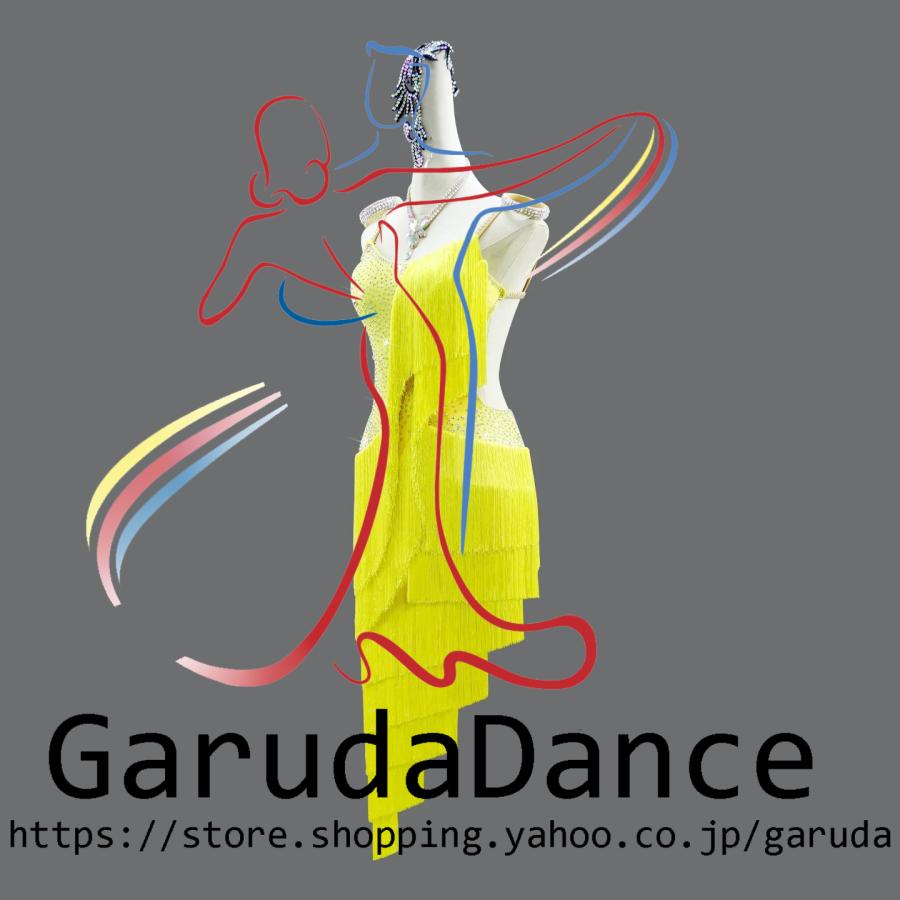 Garuda SHOP　レディース社交ダンス衣装　サイズ調整対応　ラテン練習競技レッスンウエア　パーティーダンス発表会ワンピース お得セット品　品番11248_1
