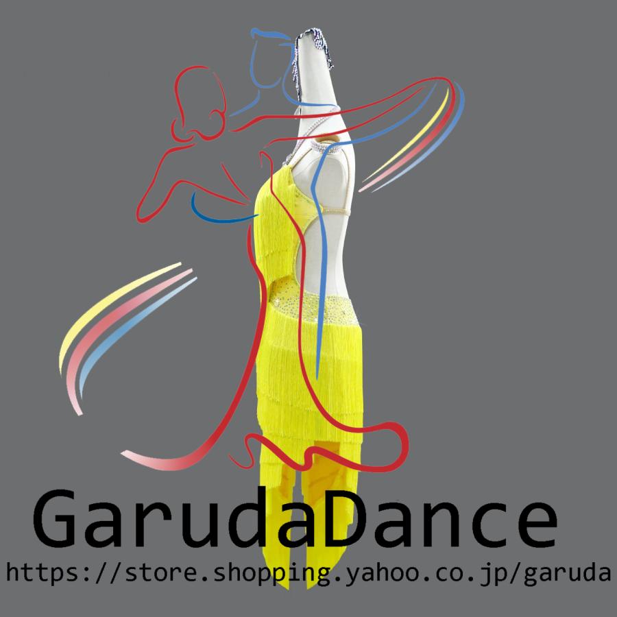 Garuda SHOP　レディース社交ダンス衣装　サイズ調整対応　ラテン練習競技レッスンウエア　パーティーダンス発表会ワンピース お得セット品　品番11248_2