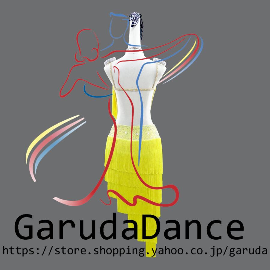 Garuda SHOP　レディース社交ダンス衣装　サイズ調整対応　ラテン練習競技レッスンウエア　パーティーダンス発表会ワンピース お得セット品　品番11248_3
