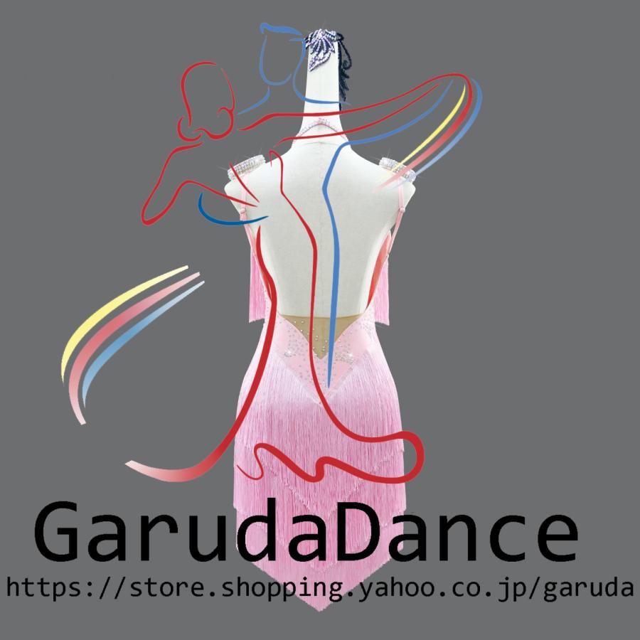 Garuda SHOP　レディース社交ダンス衣装　サイズ調整対応　ラテン練習競技レッスンウエア　パーティーダンス発表会ワンピース お得セット品　品番11259_6