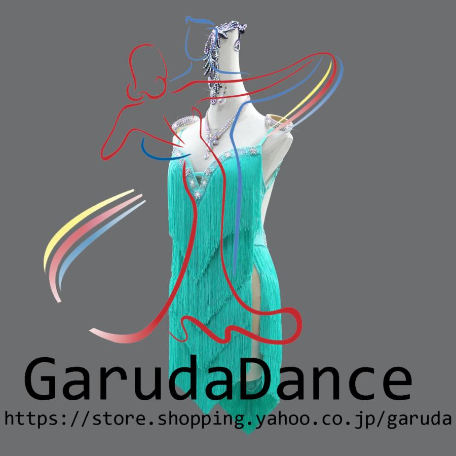 Garuda SHOP　レディース社交ダンス衣装　サイズ調整対応　ラテン練習競技レッスンウエア　パーティーダンス発表会ワンピース お得セット品　品番11259_7