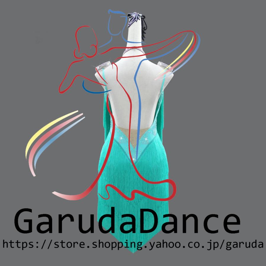 Garuda SHOP　レディース社交ダンス衣装　サイズ調整対応　ラテン練習競技レッスンウエア　パーティーダンス発表会ワンピース お得セット品　品番11259_8