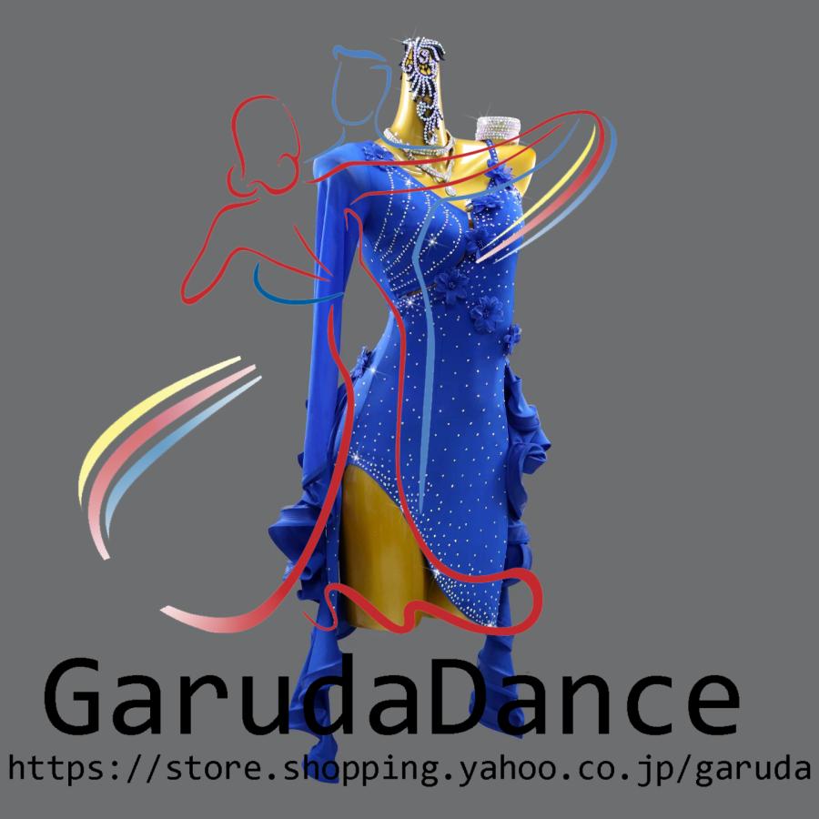 Garuda SHOP　レディース社交ダンス衣装　サイズ調整対応　ラテン練習競技レッスンウエア　パーティーダンス発表会ワンピース お得セット品　品番11263_1